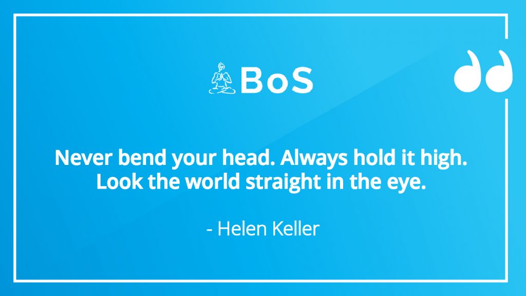 Helen Keller motivational quote
