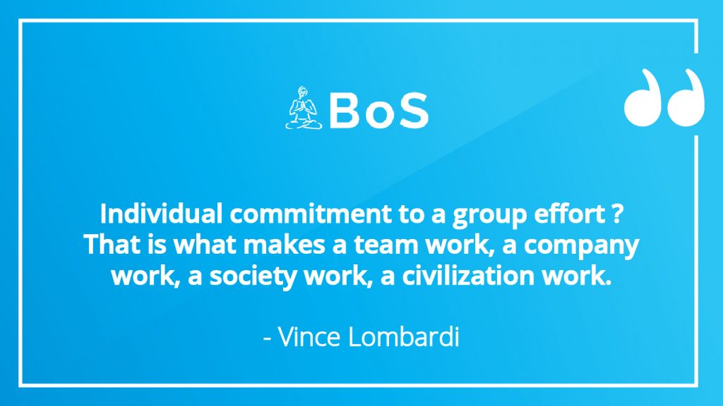 Vince Lombardi team work quote