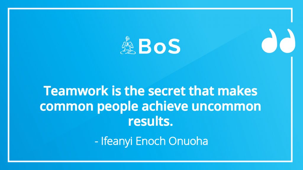 Ifeanyi Enoch Onuoha team work quote