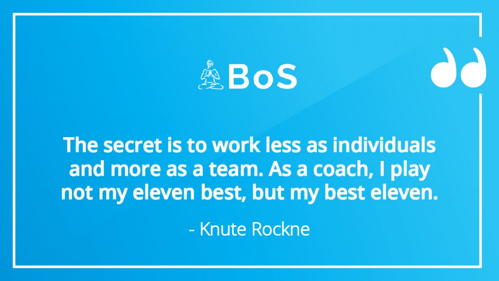 Knute Rockne team work quote